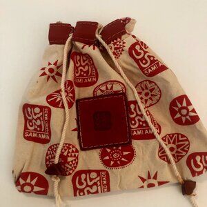 Unique Artisan Handmade Sami Amin Canvas Drawstring Bag |